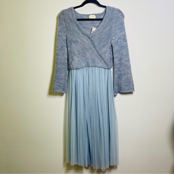 Maeve Anthropologie Layered Arabesque Dress Tulle - Picture 2 of 7